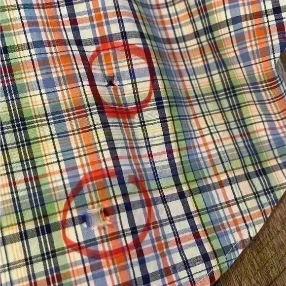 Ralph Lauren Button Down Green and Orange Size XXL - Picture 6 of 8